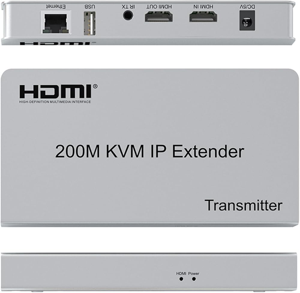 XYKJOBC HDMI KVM IP Extender 200M 1080P RJ45 Cat6/7 USB Mouse Keyboard
