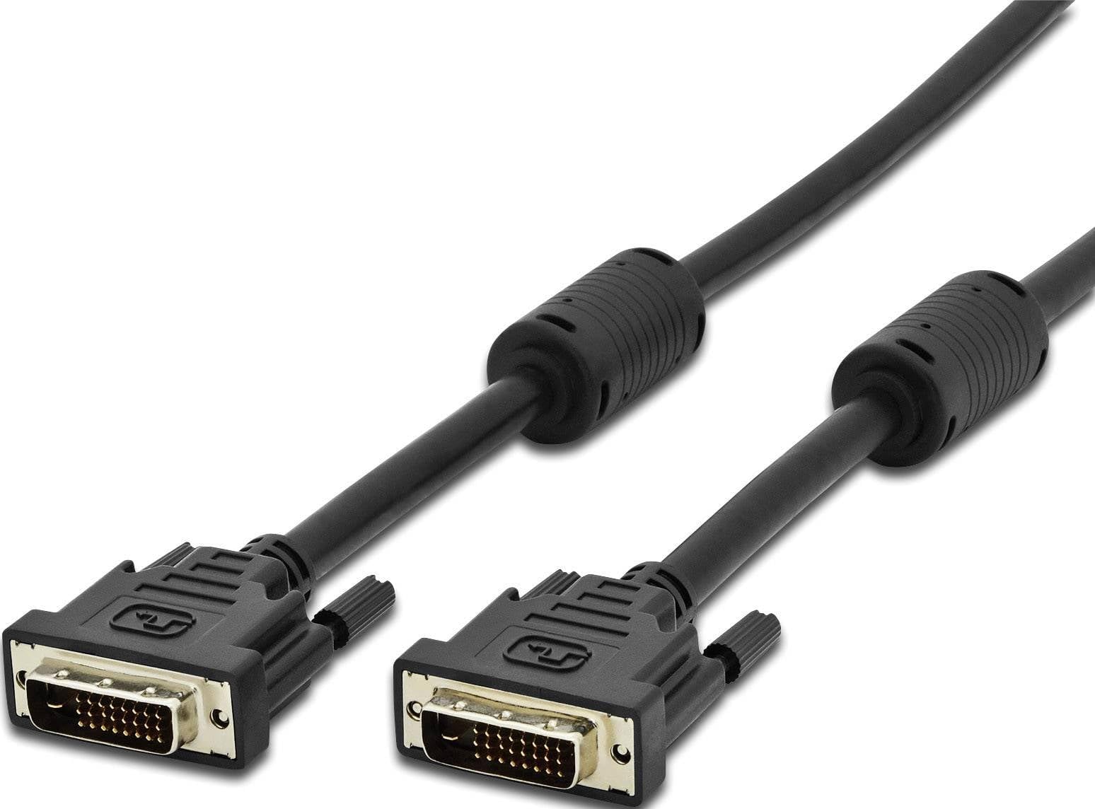 Techly 20 m 20 m DVI-D DVI-D DVI-D Cable DVI Male – DVI (DVI-D DVI-D Male 20 m, black, gold)