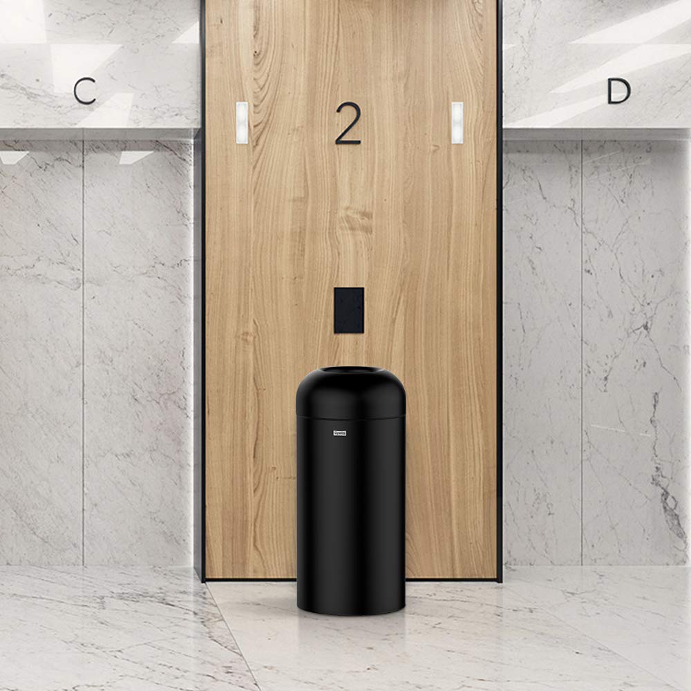 Upella 71 Liter / 18.8 Gallon Commercial Open Top Trash Can, Big Capacity, Brushed Stainless Steel: Industrial & Scientific