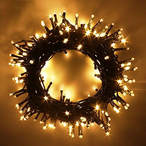 Yztree String Light Fairy Lights Waterproof with 8 Lighting Modes 110V for Bedroom Garden Party Patio Bistro Holiday Halloween Decoration Outdoor(Warm White)