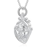 XSMZB Heart Cremation Jewelry Ashes Pendant for Human Pet Funeral Urn Necklace for Ashes Women Men Memorial Urn Jewelry