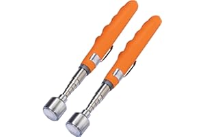Telescoping Magnetic Pick Up Tool 20 lb - Extendable 31" Telescopic Magnet Stick Set of 2, Home Work Essential Utility Tools,