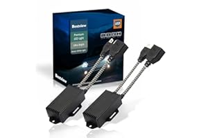 Bestview H7 LED Canbus Decoder Kits Anti Flicker Harness, Resistor Decoders Error Free, Computer Warning Canceller Capacitor, Pack of 2