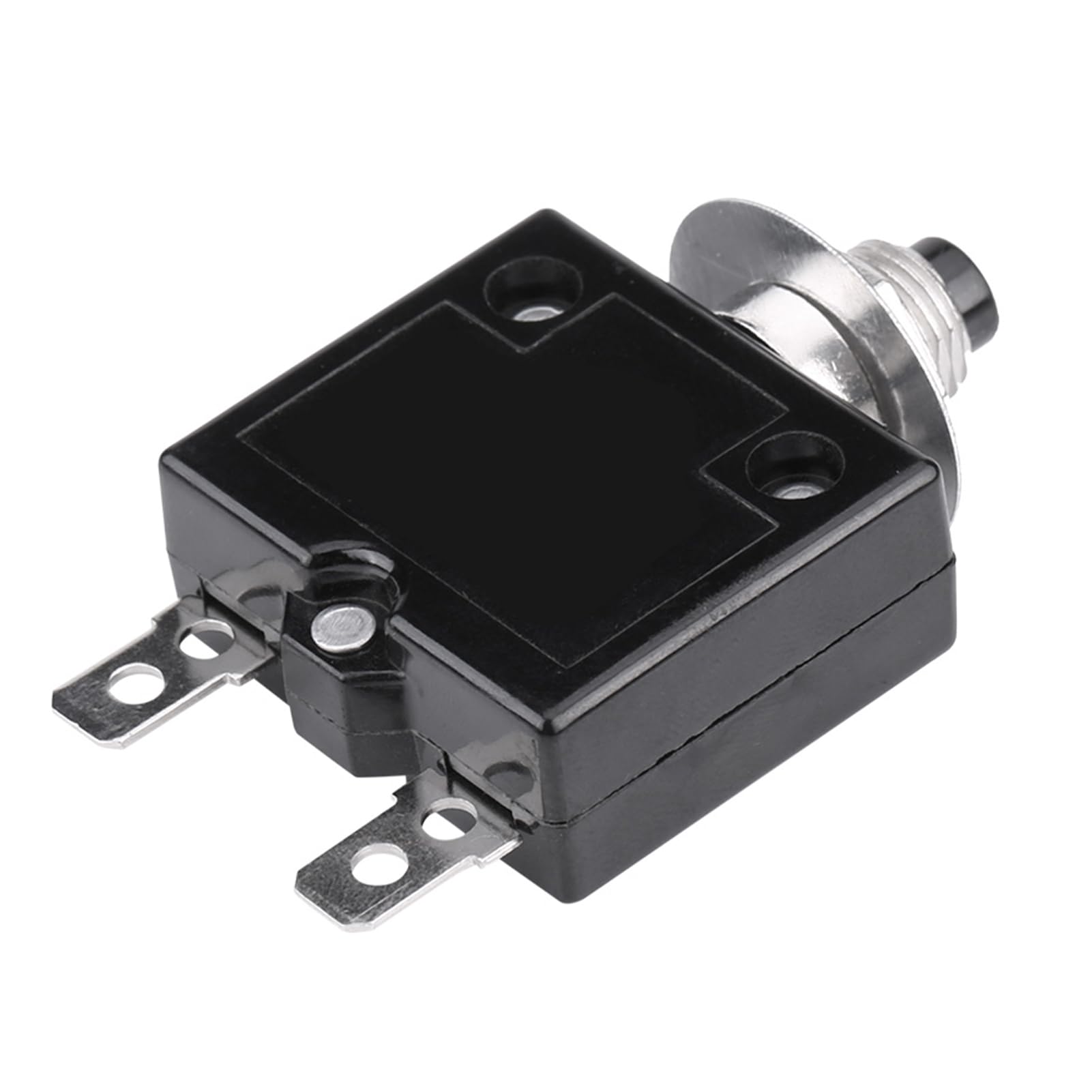 Manual Reset Thermal Circuit Breaker for Automobiles, 15A Overload Protector, 125-250V AC/50V DC, Push Button Reset