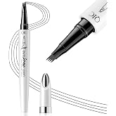 Atnadov Eyebrow Pen Waterproof Eyebrow Pencil Natural Simulation Eyebrow Pencil for women's professional makeup with 4 Fork Tip for Natural-Looking Hair-Like Defined Brows, Last All-Day (Gray)
