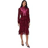 SALONI Women's Isa Ruffle Silk Dress