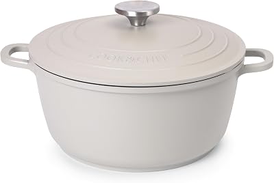 nuovva Casserole Dishes with Lid 4L 24cm Non Stick Oven Safe Grey