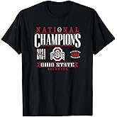 Ohio State Buckeyes National Champs 2024 CFP Icon Black T-Shirt