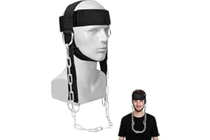 Powerfeng Neck Harness for Weight Lifting: Neck Exerciser Strengthener Head Weights - Neck Workout Trainer Neck Flex Upper Back Muscle Builder