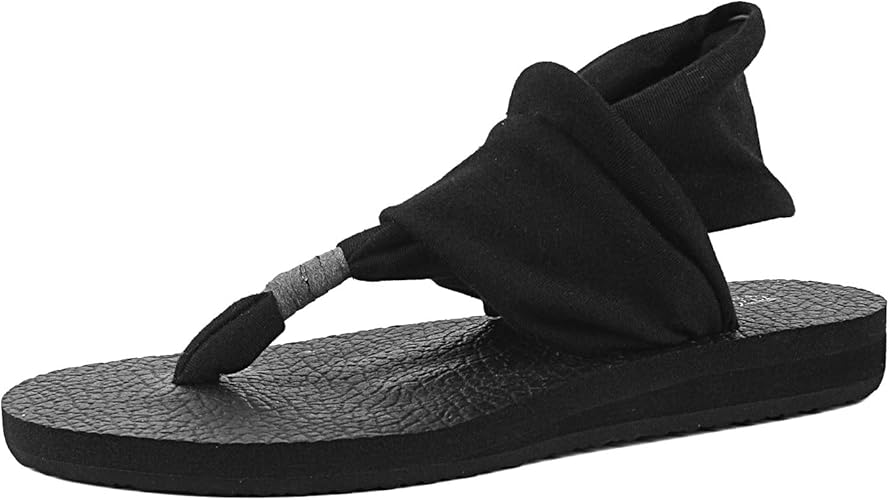 Amazon Com Fitory Womens Flip Flops Yoga Sling Rhinestones Flat