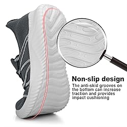 Feethit Mens Slip On Running Shoes Breathable