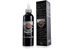 Hawink Tattoo Ink 6.7oz (200ml) Vegan-Friendly USA Standard Pigment Concentrated Black TI963-6.7OZ-S