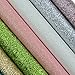 Faux Leather Glitter Canvas Sheets- 9 Pieces Assorted Colors A4 Size（8 X 12 Inch）Shiny Glitter Fabric Sheets for Bows, Earrings, Hair Accessories Making(9 Colors, Each Color One Sheet）