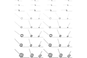 Yauhar 72Pcs Stainless Steel Torsion Spring Assortment Set with Case, 45/90/120/180 Degree 6 Laps Mechanical Small Torsion Sp