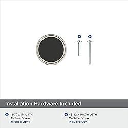 Amerock | Cabinet Knob | Matte Black/Satin Nickel