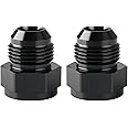 Podavelle 12AN Female to 16AN Male Flare Expander Fitting Adapter Aluminum Black, Pack of 2