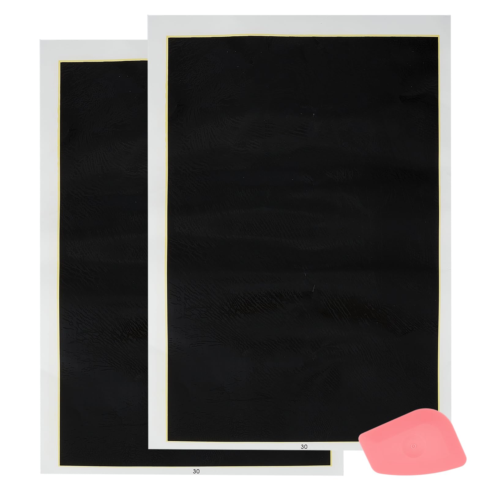 NICENEEDED 2 Pcs Laser Engraving Marking Paper, Black Laser Engraving Paper for Fiber Laser Engraver, Laser Printing Papers for Engrave on Metal, Glass, Ceramics