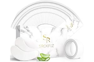 SRCKFIZ 100 Pairs Eye Gel Pads for Lash Extensions Hydrogel Under Eye Patches Eye Pads for Eyelash Extensions Supplies Lint F