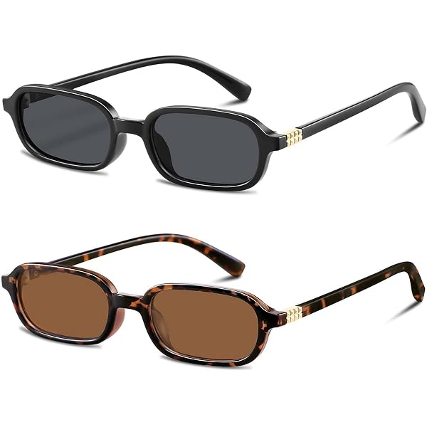 ANDWOOD Rectangle Sunglasses for Women Square Frames Trendy  display picture 1