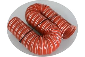 KRD PERFORMANCE Heat Resistant Automotive Silicone Flexible Brake Cooling Air Ducting Induction Intake Pipe Hose, Inner Diameter 76mm (3"), Length 3 Meter (10 Feet), Red