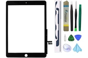 DEDYEL Black Screen Replacement Compatible for iPad 7 7th Gen 2019 / iPad 8 8th Gen 2020 10.2" (A2197 A2198 A2200 A2270 A2428 A2429 A2430) Without Home Button +Pre-Installed Adhesive +Professional Tool Kit