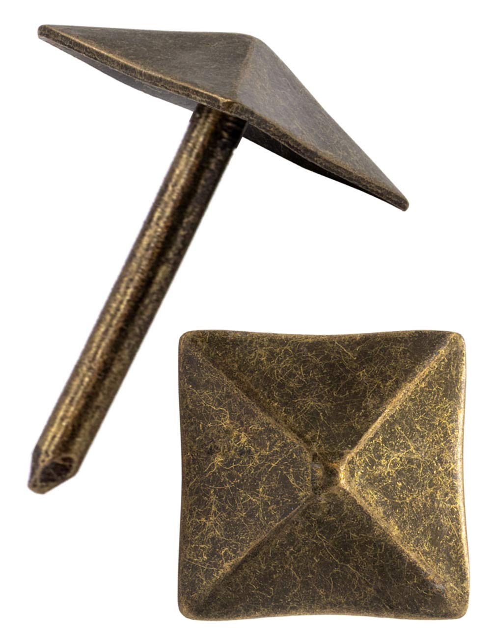 FUXXER 40 x Decorative Head Nails, Furniture Nails, Upholstery Nails, Antique Bronze Look, 12 x 12 mm