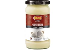 Shan - Garlic Paste, 10.93 oz (310g) - Authentic Taste from Fresh Garlic in an Airtight Glass Jar - Vegan