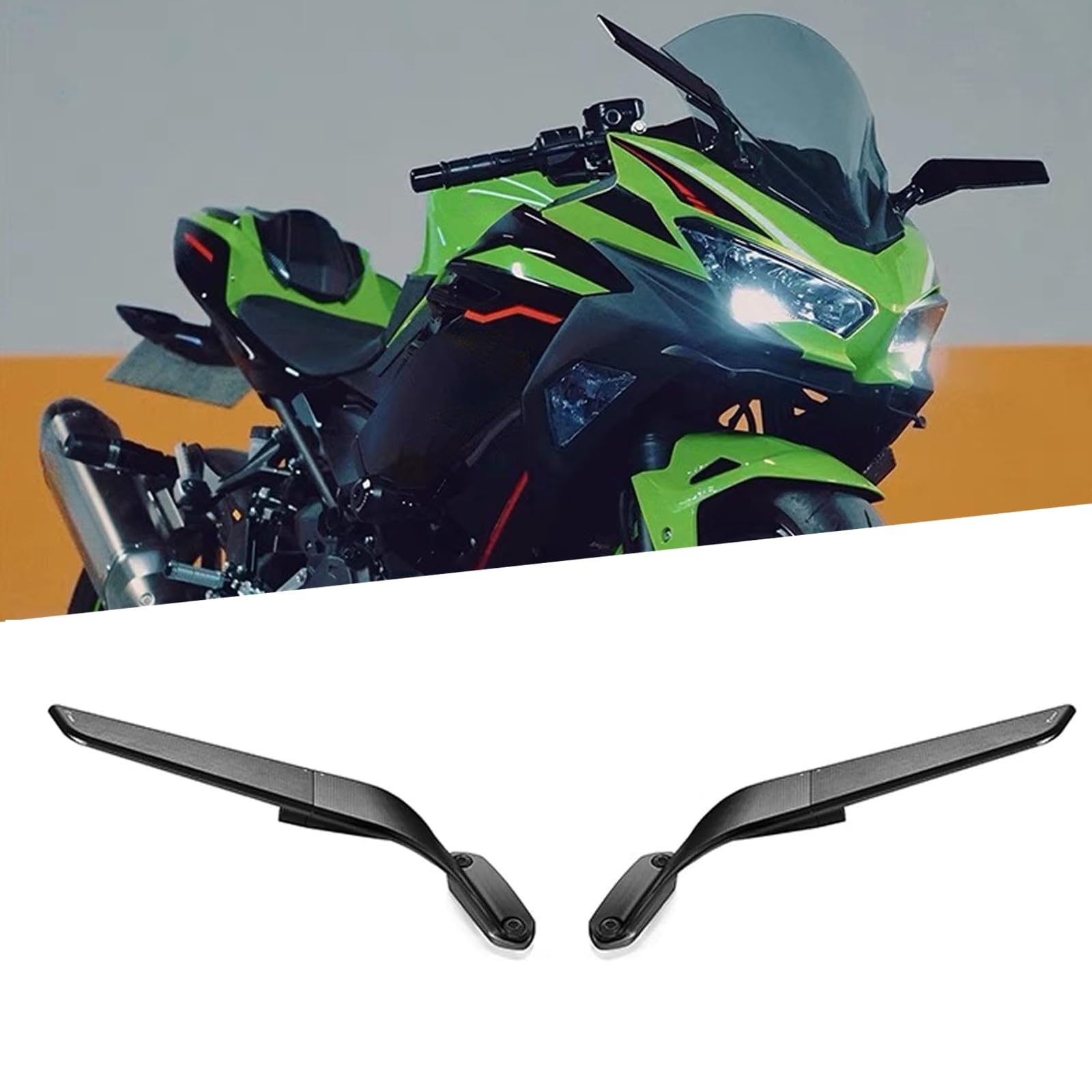 Photo 1 of For NINJA 500 ninja500 2024 2025 new motorcycle accessories rotatable rearview mirror winglet side mirror kit rearview mirror