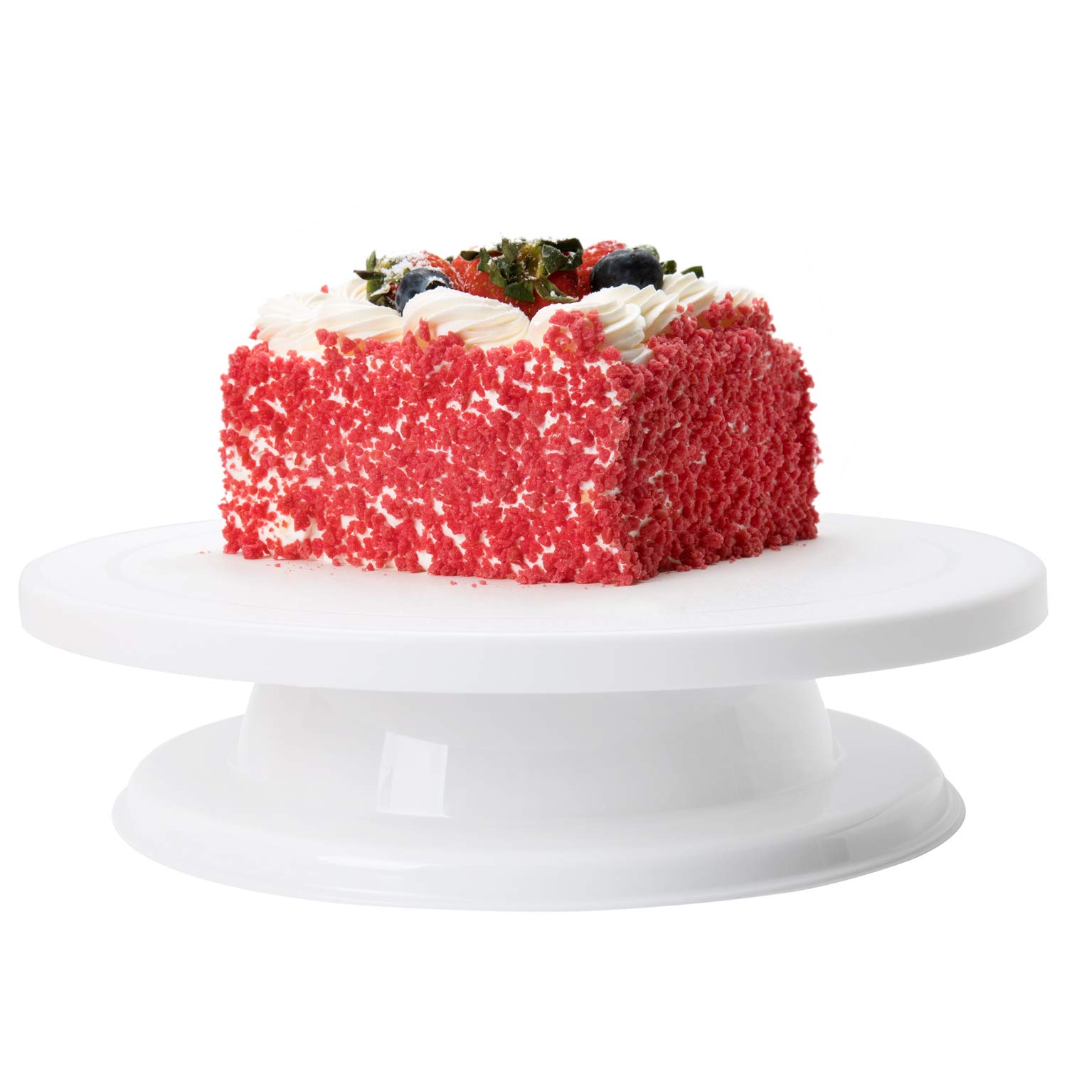 LIVEGREEN Cake Turntable Stand -11 Inch Rotating Cake Stand Professional Rotating Icing Turntable