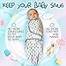 Bublo Baby Swaddles for Newborns – 3-Pack Infant Swaddles 3-6 Months – Adjustable Swaddle Sleep Sack – Soft Organic Cotton Baby Wrap for Safe & Cozy Sleep (White Grey)