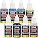 3 Master Airbrush Professional Acrylic Paint Airbrushing System Kit with Powerful Cool Running Air Compressor - 6 U.S. Art Supply Primary Opaque Paint Colors Set - Gravity and Siphon Feed Airbrushes
