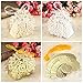 ponatia 50 Pieces/Lot Laser Cut with Ribbon Wedding Party Favor, Wedding Gift Bags Chocolate Candy and Gift Boxes (Bright Gold)
