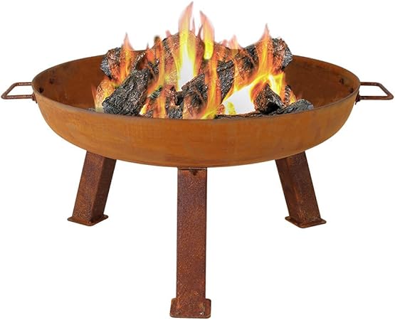 Amazon Com Sunnydaze Outdoor Fire Pit Bowl Rustic Cast Iron