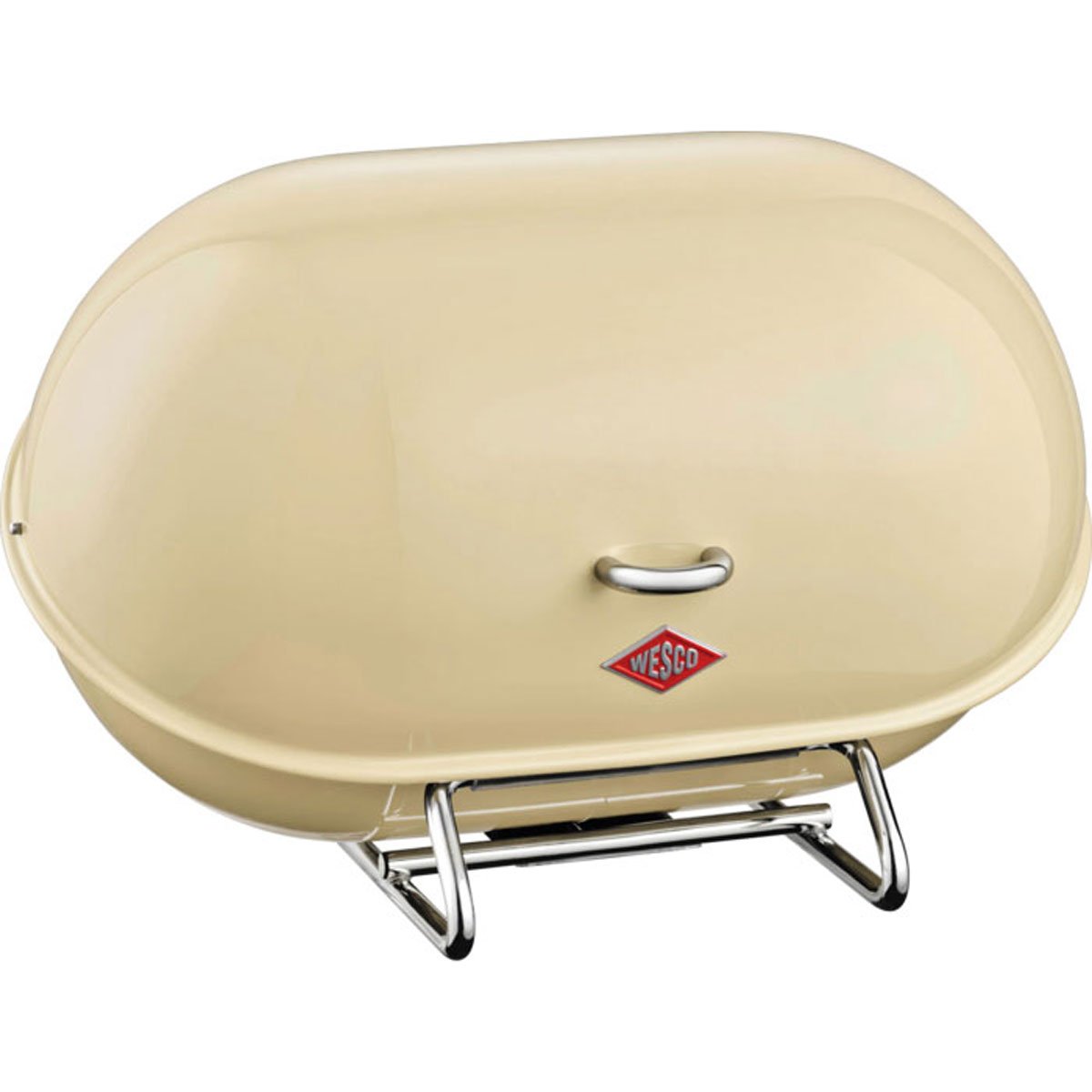 Wesco" Single Breadboy Bread Box, Metal, Almond Brown, 9 x 12 x 16 cm