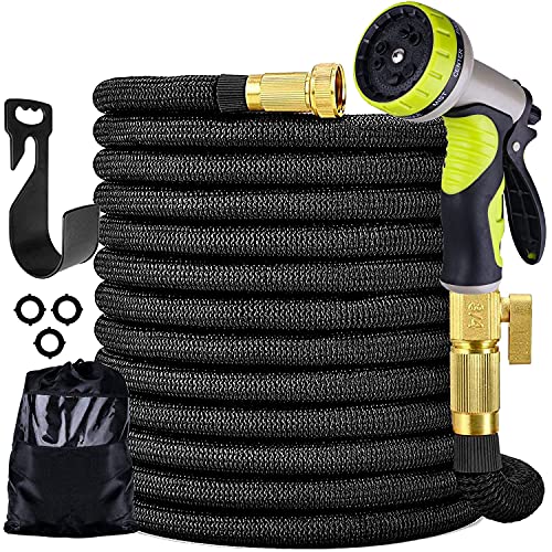 Furnizone 100 ft Expandable Garden Hose with 9 Function Nozzle,4Layer