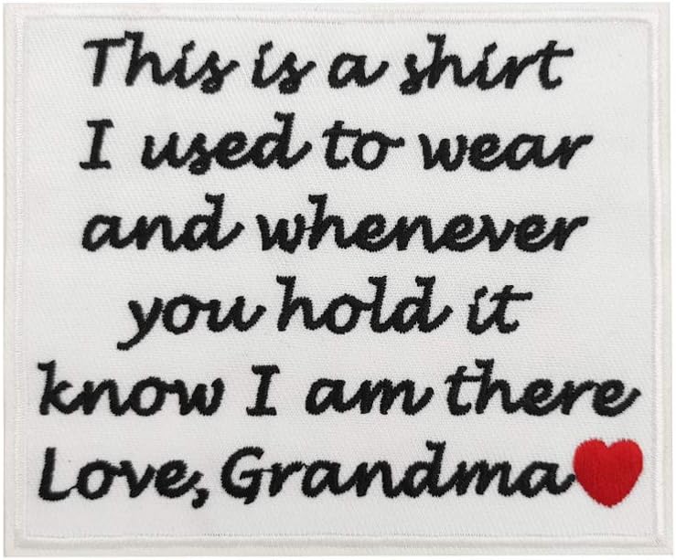 Mixed Media - Memory Pillow Cover DIY This Is A Shirt I Used to Wear Embroidered Iron On Patch (Grandma)