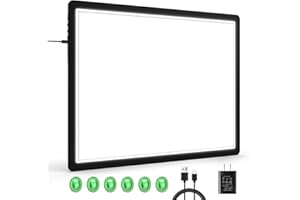 ZOCELIGHT A2 Light Pad (25.2" x 18.4"), Magnetic Bright Light Box for tracing,6 Levels Dimming/3 Color,Physical Buttons,Light Board for Diamond Painting,Light Table for Drawing, Sketching, Animation