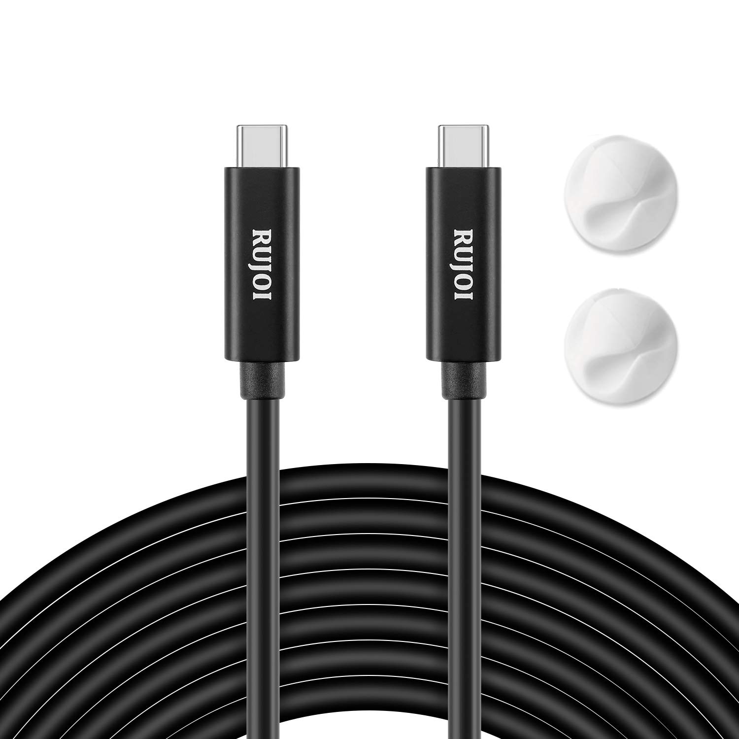 RUJOI Long USB C Cable 20FT, USB C to USB C 3A 60W PD Charger and 480Mps Data Speed, for MacBook Pro/Air, Samsung Galaxy S21