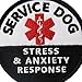 Service Dog Stress Stress & Anxiety Response Vests/Harnesses Emblem Embroidered Fastener Hook & Loop Patch