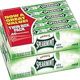 Wrigley's Spearmint Gum 4/20 Pack Boxes 5 Pieces Per Pack Total 400 Pieces