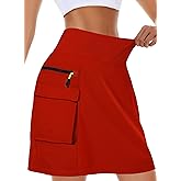 Kimmery Women's Quick Dry Cargo Skirt with 5 Pockets High Waisted Golf Skirts for Casual Hiking