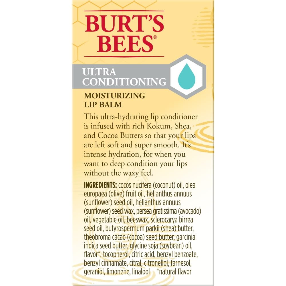 Burts Bees 2 Pack Ultra Conditioning Lip Balm, 0.3 OZ