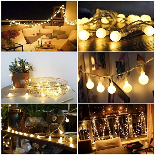 Innoo Tech Catena Luminosa con Spine Femmine e Maschi 12M 100 Led Luci Stringa Led Luci Decorative Bianco Caldo Luci Natalizie Per Natale, Anno Nuovo, Matrimonio, Bar, Caffè, Piscina, Casa, Esterno ed Interno Trasformatore DC 31V