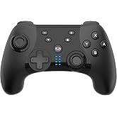 Saitake Wireless Switch Controller for Nintendo Switch/Switch 2/Lite/OLED/PC,Gamepad Supports Dual Vibration/6-Axis Gyroscope/Programmable/Turbo,Ergonomically Designed Precise Joystick