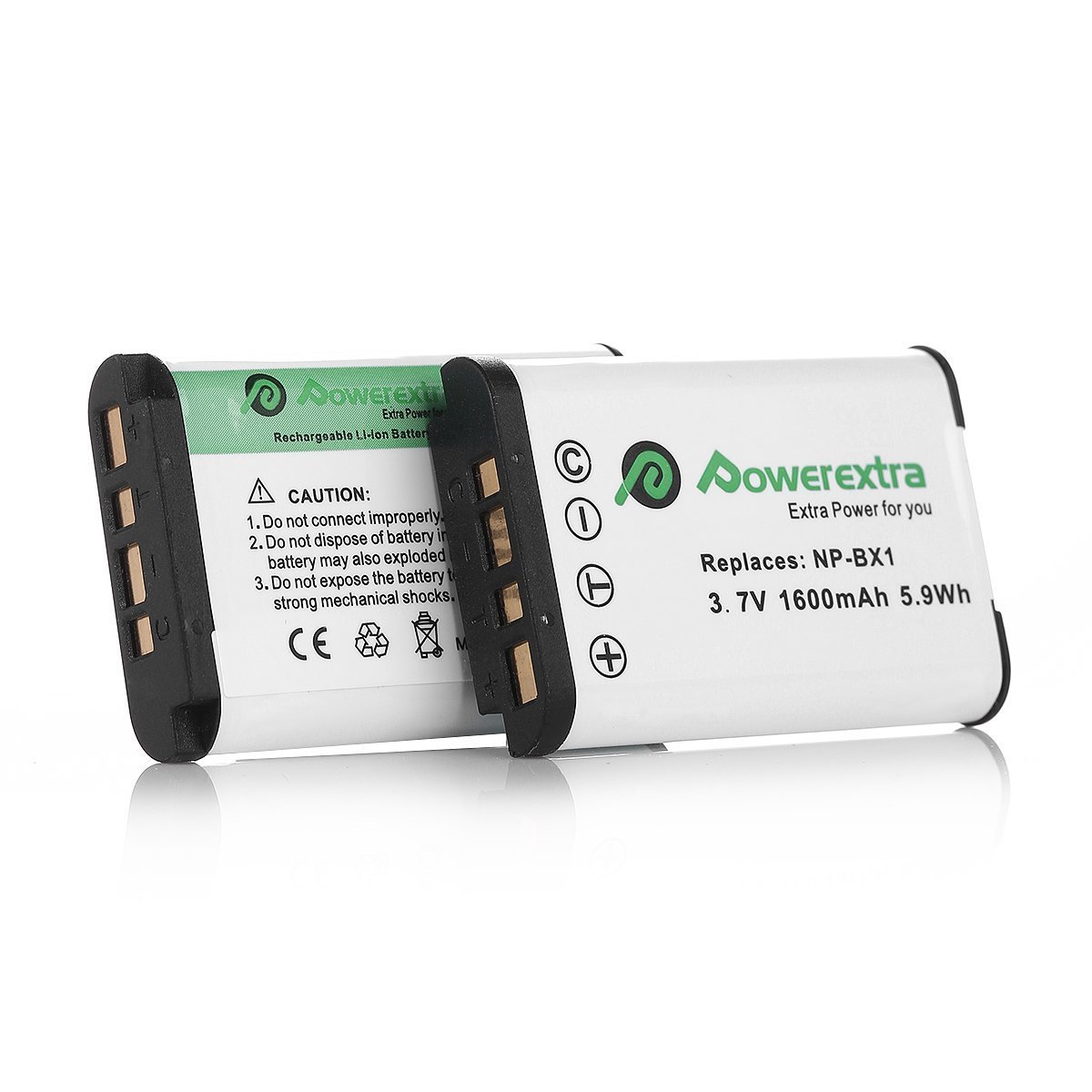Powerextra 2 Pack Reemplazo Sony NP-BX1 Batería Li-ion con Cargador para Sony NP-BX1 / M8 y Sony Cyber-shot DSC-RX100, DSC-RX100 II, DSC-RX100 III, DSC-RX100 V, DSC-RX100 IV, HDR-CX405