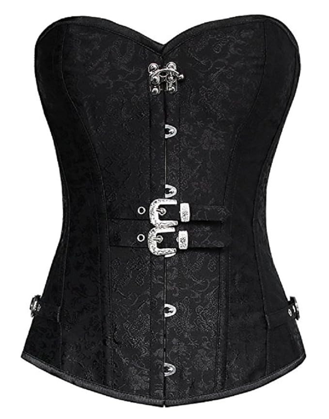 R-Dessous Vintage Corsage Korsett schwarz Bustier Corsagentop Gothic Steampunk
