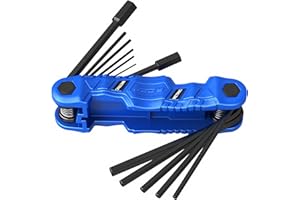 SEDY 12-Piece Large Folding Hex Key Set Metric (1.5-12mm), Heavy Duty Allen Wrench Set, Portable Tool for Archery, Bike Repair, Furniture, and Basic Home Maintenance (Blue)