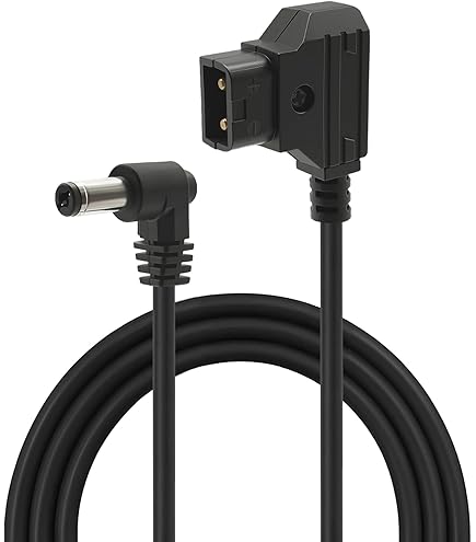 Dtap To Dc D-Tap To DC 5.5mm 2.5mm 12V Right Angle Power Coiled Cable Suitable For KiPRO LCD