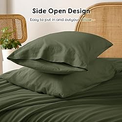 Shilucheng 100% French Linen Sheets - King Size Bed