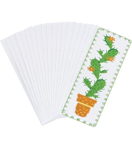 B13 Redx2 6 Blank Red 14 Count Cross Sttch Ada Bookmarks Wth Dagonal Edges – Artoft